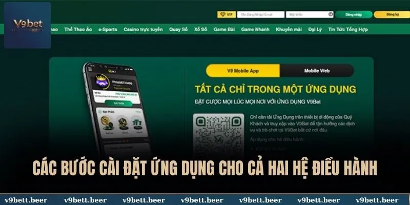 Các bước cài đặt ứng dụng cho cả hai hệ điều hành